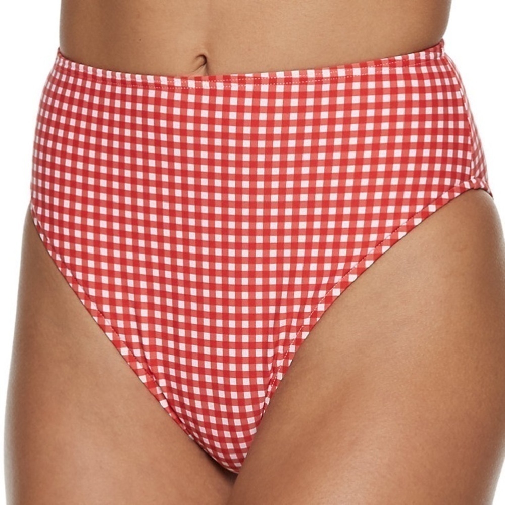 We Wore What NWT Emily bikini bottom red gingham women’s size large